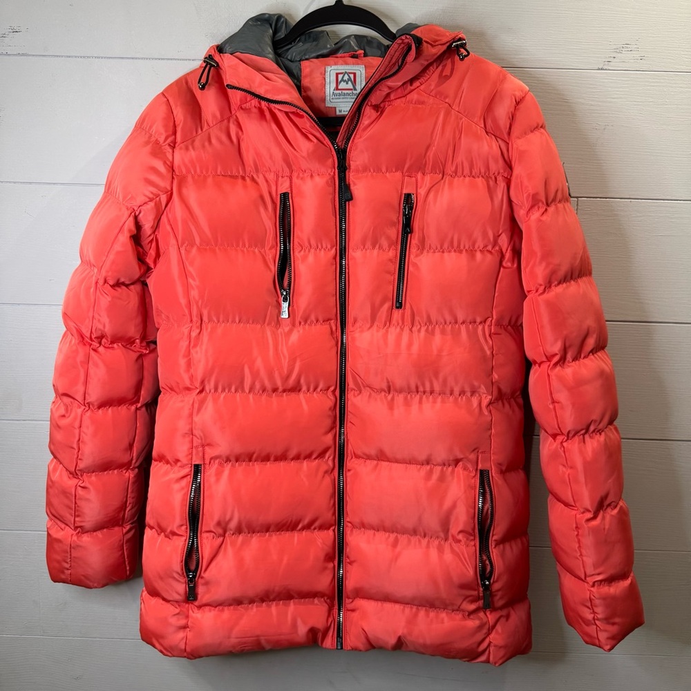 Avalanche Coral Red Puffer Ski Jacket